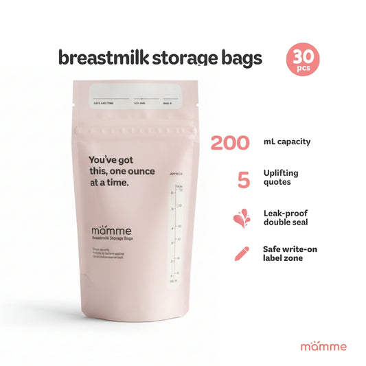 Mamme Breastmilk Storage Bags | 30 pcs 200 mL Leak-Proof and Pre-Sterilized