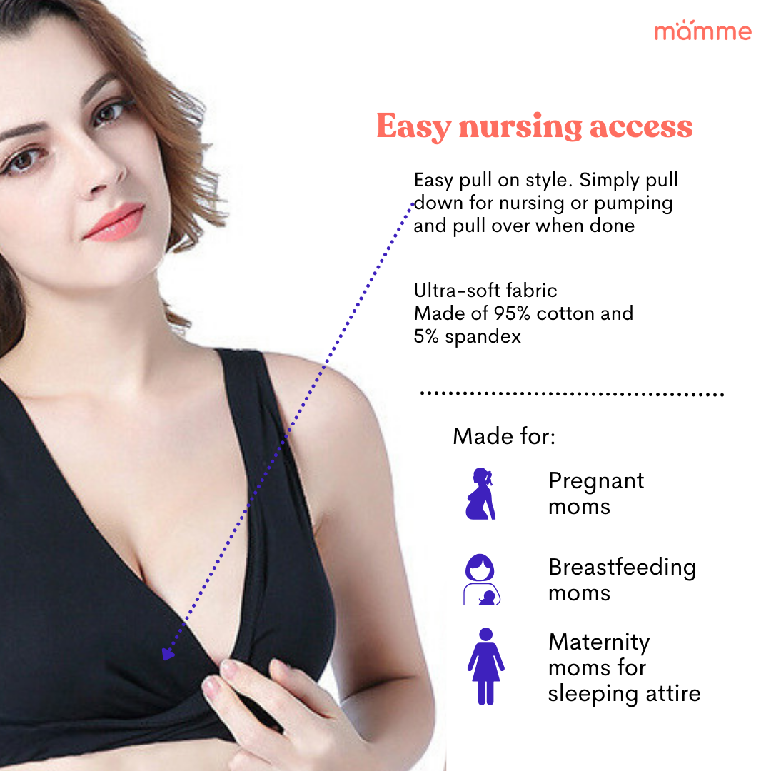 Mamme Crossover Maternity Nursing Bra