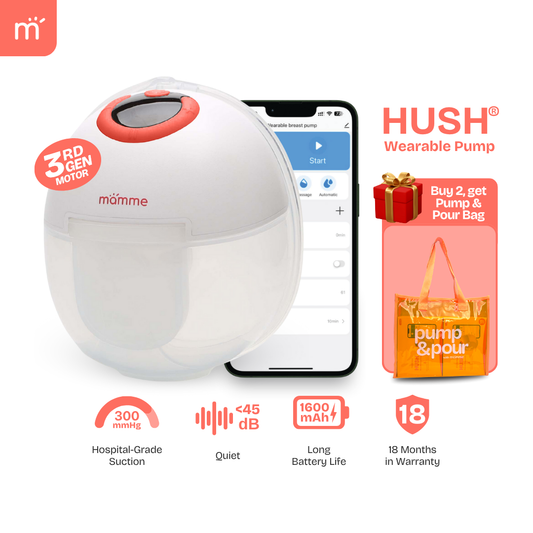 Mamme Hush Wearable Breast Pump with App