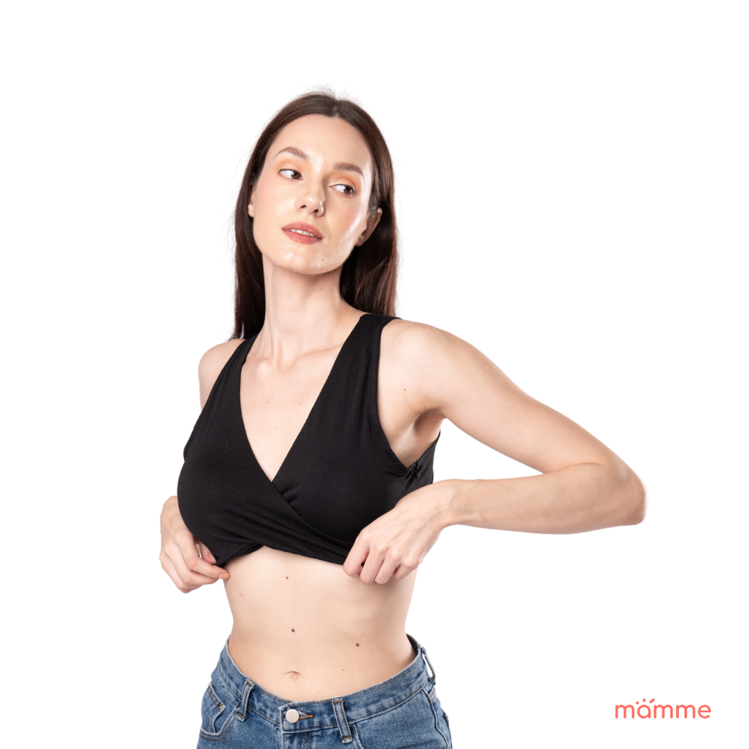 Mamme Crossover Maternity and Nursing Bra